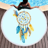 Lofaris Traditional Dreamcatcher Holiday Round Beach Towel